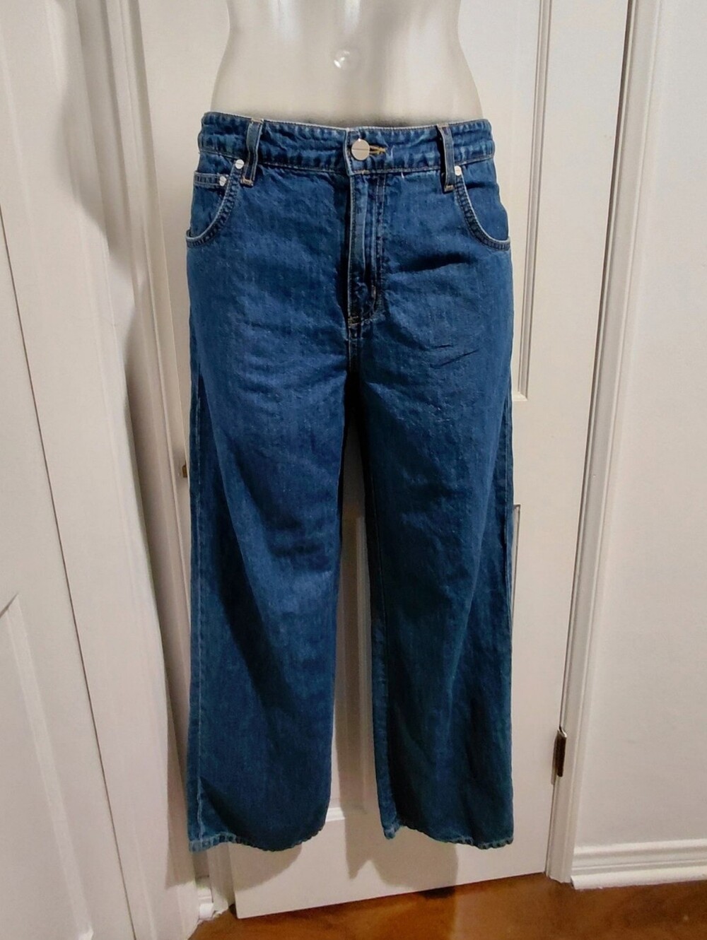TWP Wide Leg Cotton Linen Jeans 30
